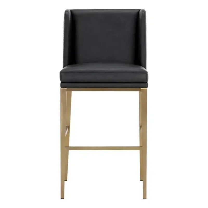 Joplin Leather Barstool - LOOMLAN - SUNPAN - Bar Stools