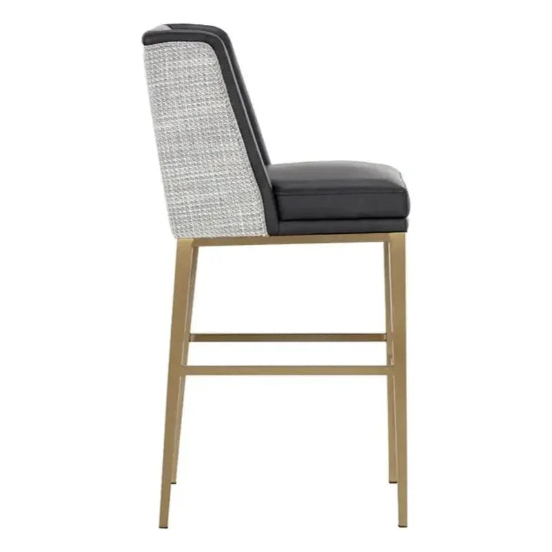 Joplin Leather Barstool - LOOMLAN - SUNPAN - Bar Stools