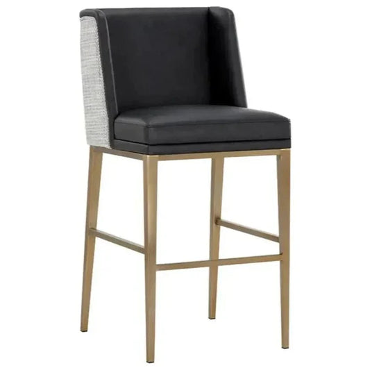 Joplin Leather Barstool - LOOMLAN - SUNPAN - Bar Stools