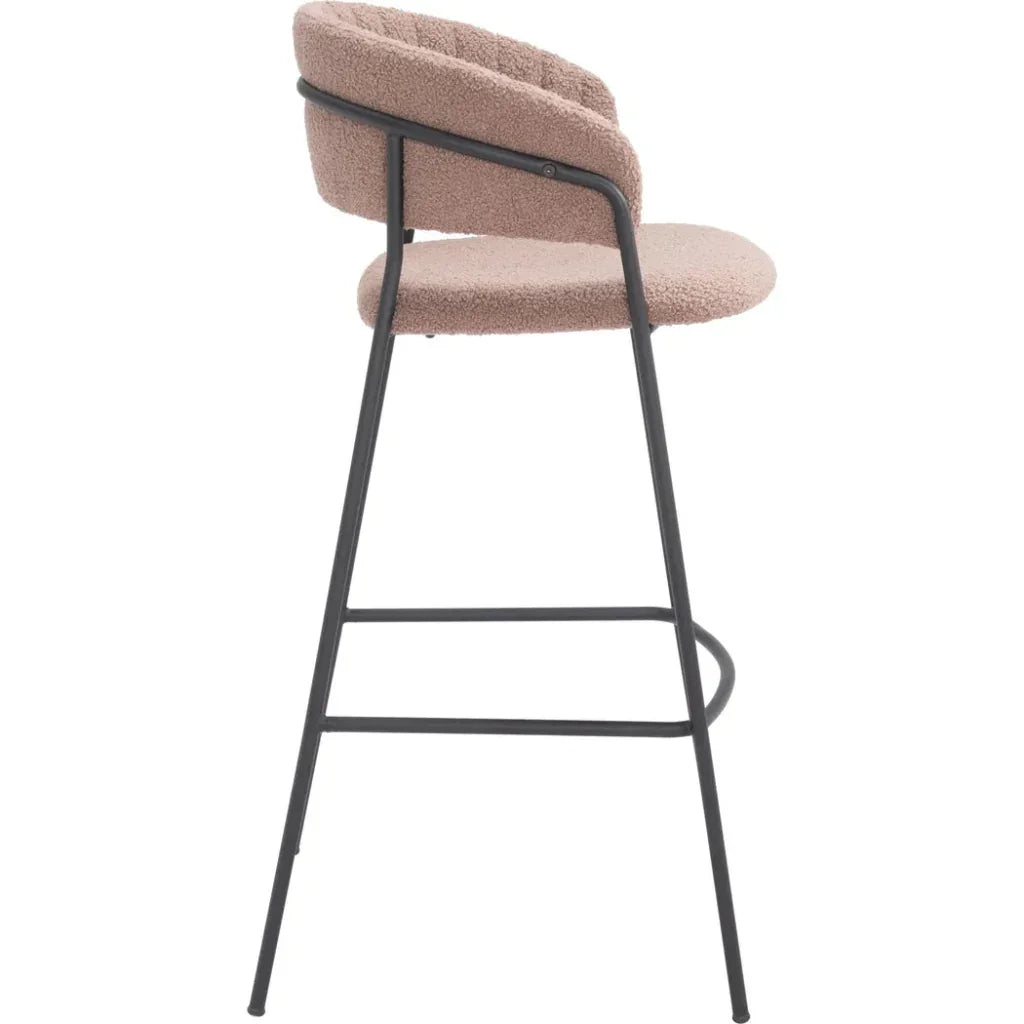 Josephine Barstool (Set of 2) Brown - LOOMLAN - Zuo Modern - Bar Stools