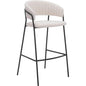 Josephine Barstool (Set of 2) Cream - LOOMLAN - Zuo Modern - Bar Stools