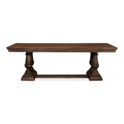 Joshua Pedestal Dining Table-Dining Tables-Sarreid-LOOMLAN