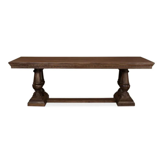 Joshua Pedestal Dining Table-Dining Tables-Sarreid-LOOMLAN