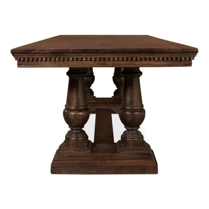 Joshua Pedestal Dining Table-Dining Tables-Sarreid-LOOMLAN