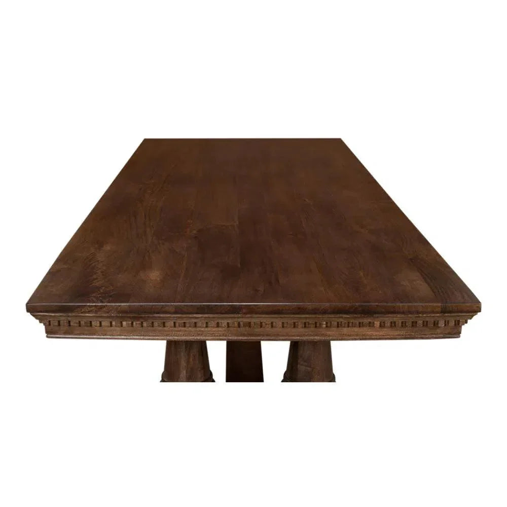 Joshua Pedestal Dining Table-Dining Tables-Sarreid-LOOMLAN
