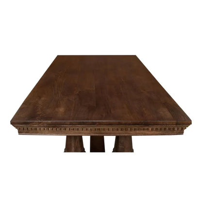 Joshua Pedestal Dining Table-Dining Tables-Sarreid-LOOMLAN