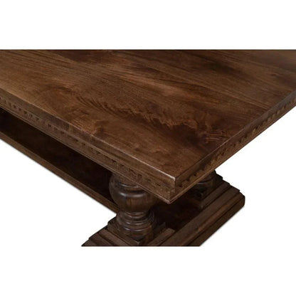 Joshua Pedestal Dining Table-Dining Tables-Sarreid-LOOMLAN