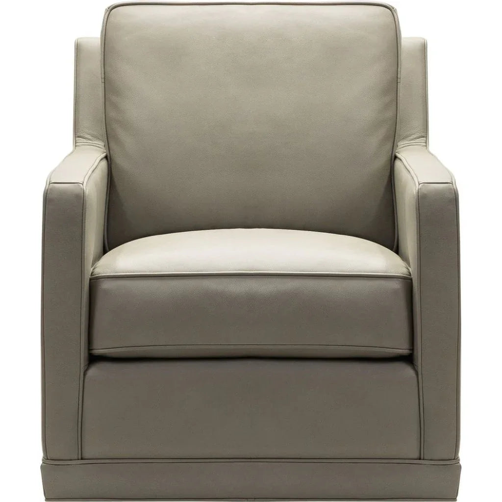 Josie Leather Modern Comfort Swivel Chair - LOOMLAN - Olivia + Quinn - Club Chairs