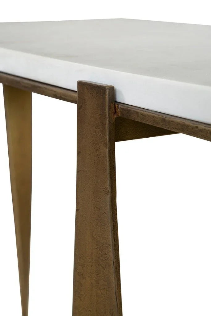 Josie Marble Top Rectangular Console Table - LOOMLAN - Furniture Classics - Console Tables