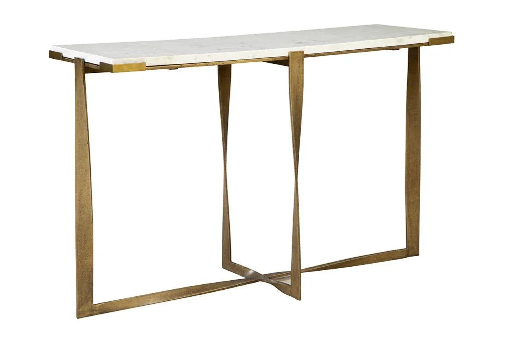 Josie Marble Top Rectangular Console Table - LOOMLAN - Furniture Classics - Console Tables