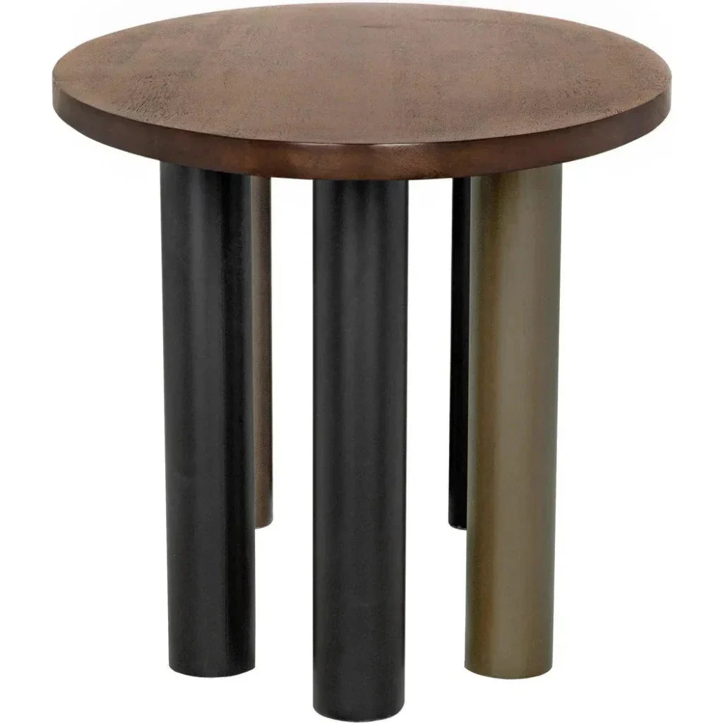 Journal Oval Dining Table Aged Brass-Dining Tables-Noir-LOOMLAN