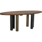 Journal Oval Dining Table Aged Brass-Dining Tables-Noir-LOOMLAN