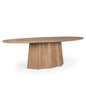 Jovani Wooden Oval Dining Table-Dining Tables-Mercana-Light Brown-LOOMLAN