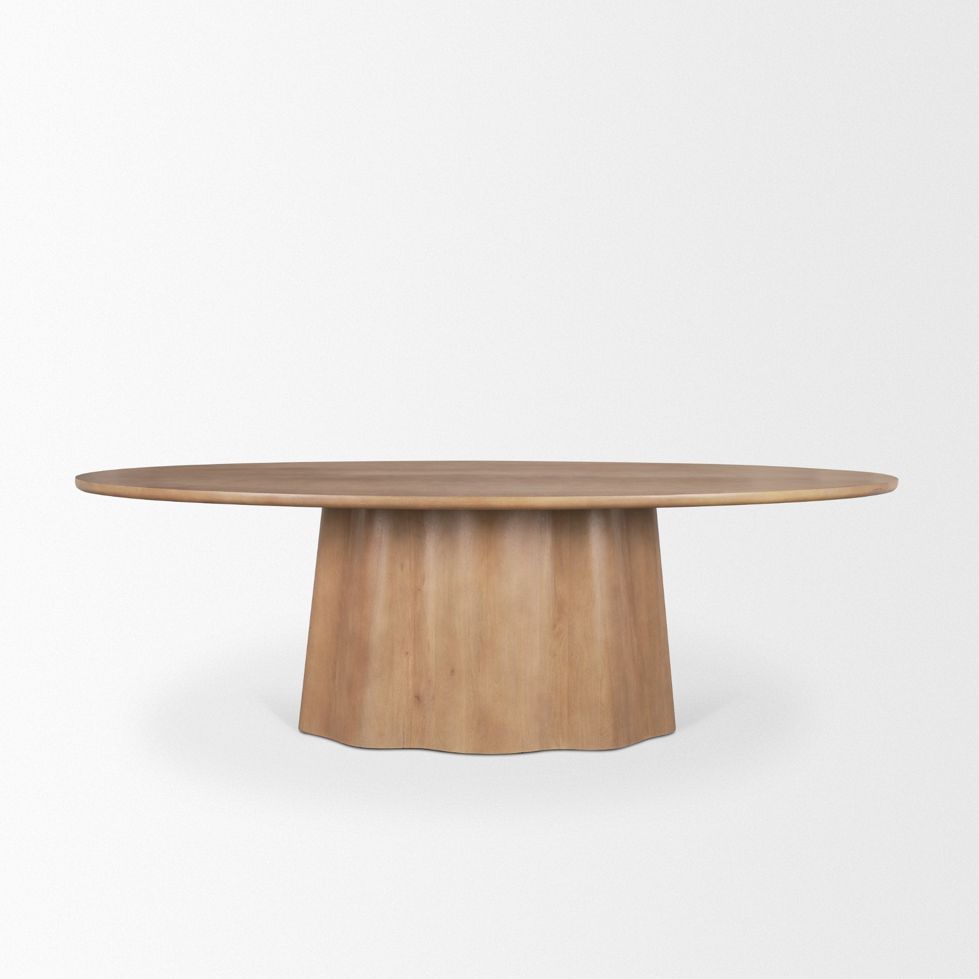 Jovani Wooden Oval Dining Table-Dining Tables-Mercana-LOOMLAN