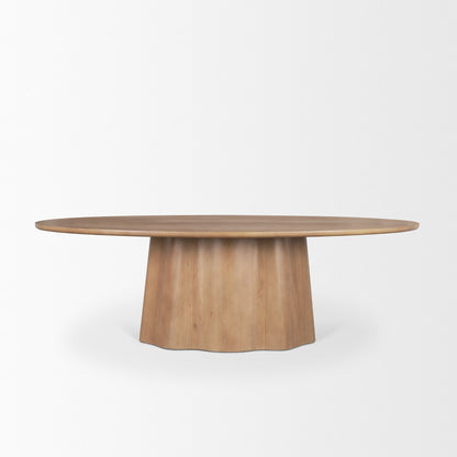 Jovani Wooden Oval Dining Table-Dining Tables-Mercana-LOOMLAN
