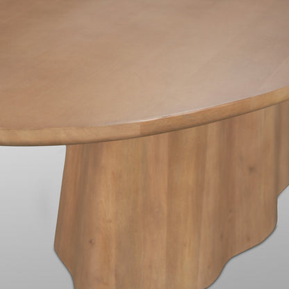 Jovani Wooden Oval Dining Table-Dining Tables-Mercana-LOOMLAN