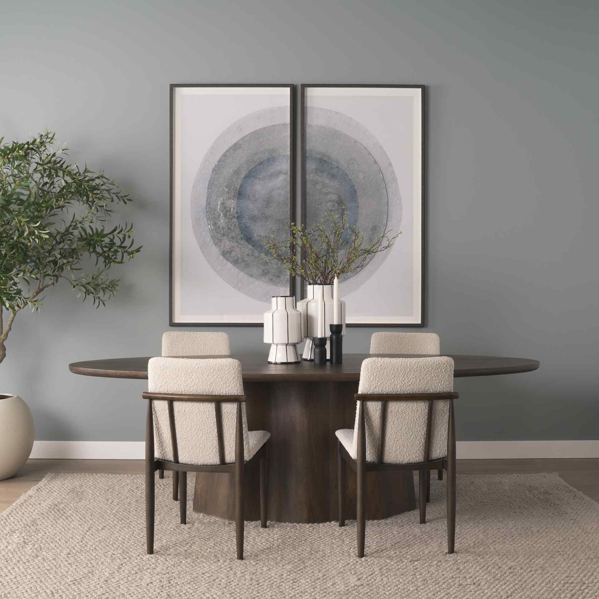 Jovani Wooden Oval Dining Table-Dining Tables-Mercana-LOOMLAN