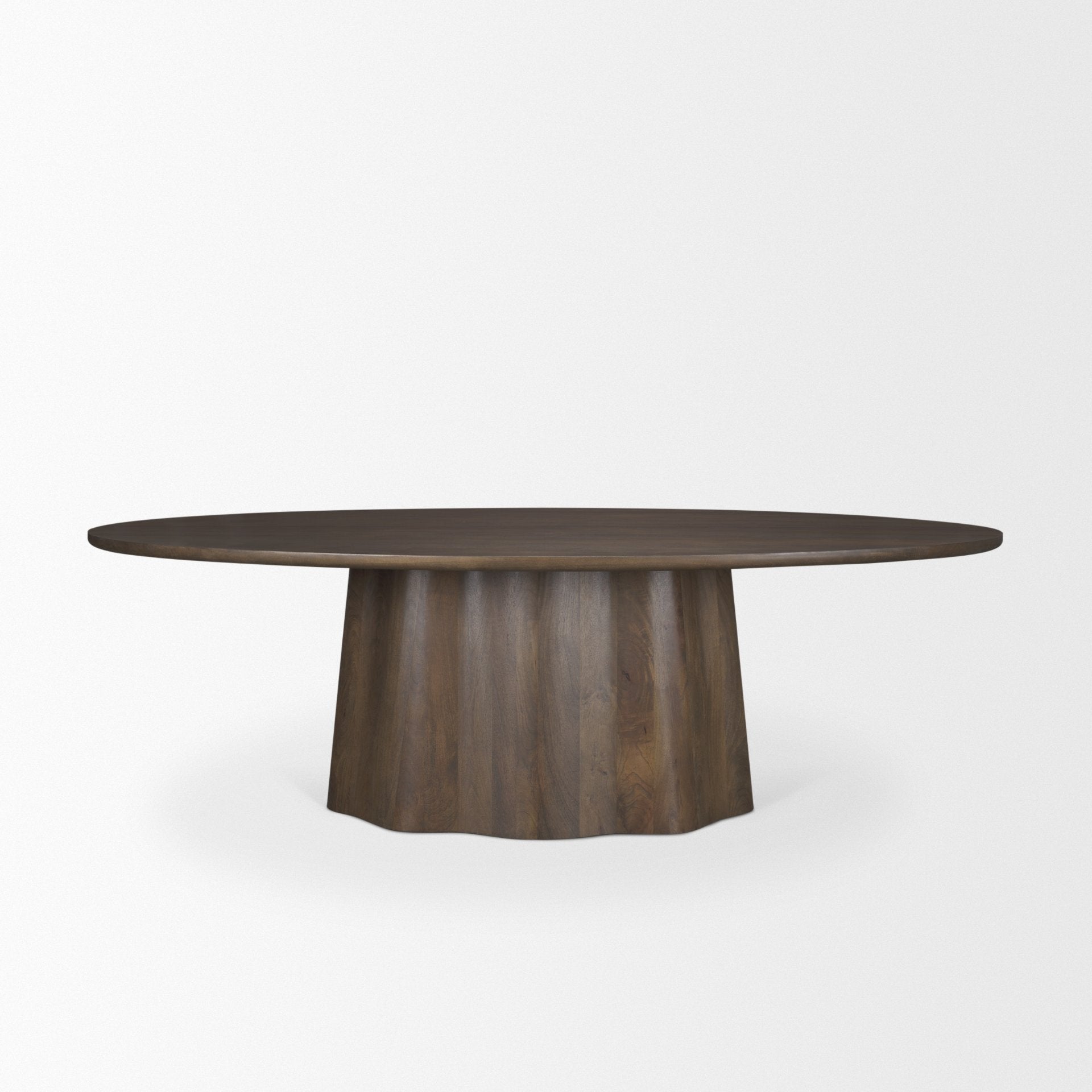 Jovani Wooden Oval Dining Table-Dining Tables-Mercana-LOOMLAN