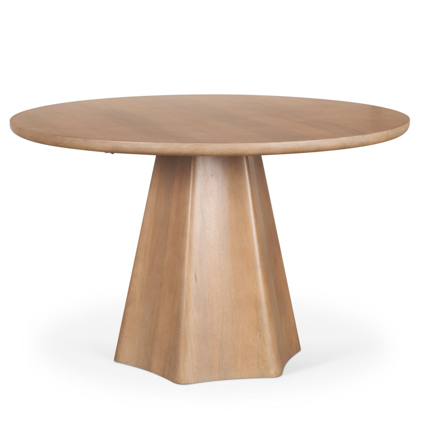 Jovani Wooden Round Dining Table-Dining Tables-Mercana-Light Brown-Small-LOOMLAN