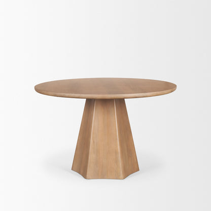 Jovani Wooden Round Dining Table-Dining Tables-Mercana-LOOMLAN