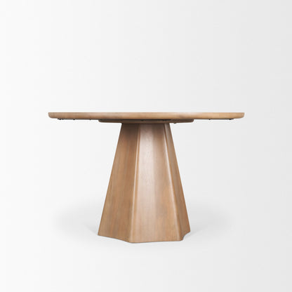 Jovani Wooden Round Dining Table-Dining Tables-Mercana-LOOMLAN