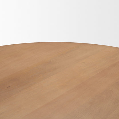 Jovani Wooden Round Dining Table-Dining Tables-Mercana-LOOMLAN