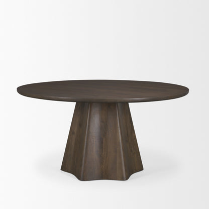 Jovani Wooden Round Dining Table-Dining Tables-Mercana-LOOMLAN