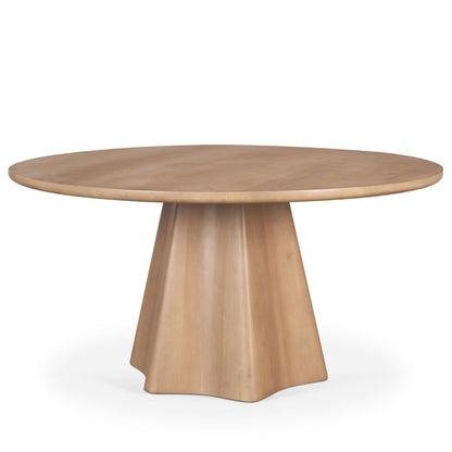 Jovani Wooden Round Dining Table-Dining Tables-Mercana-Light Brown-Large-LOOMLAN