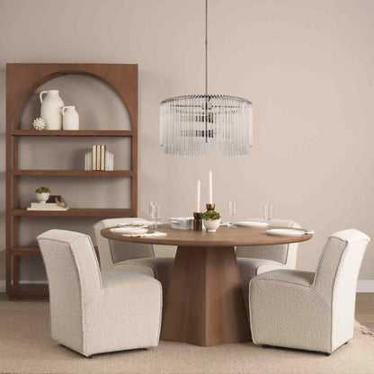 Jovani Wooden Round Dining Table-Dining Tables-Mercana-LOOMLAN