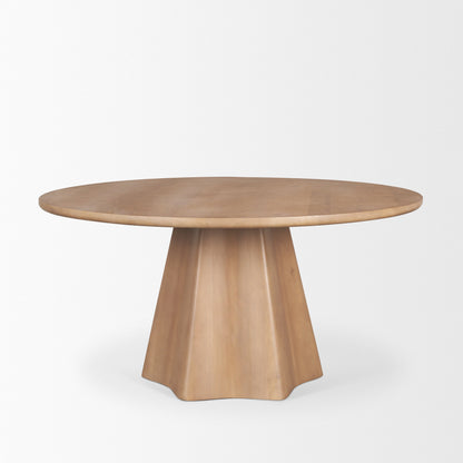 Jovani Wooden Round Dining Table-Dining Tables-Mercana-LOOMLAN