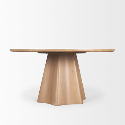 Jovani Wooden Round Dining Table-Dining Tables-Mercana-LOOMLAN