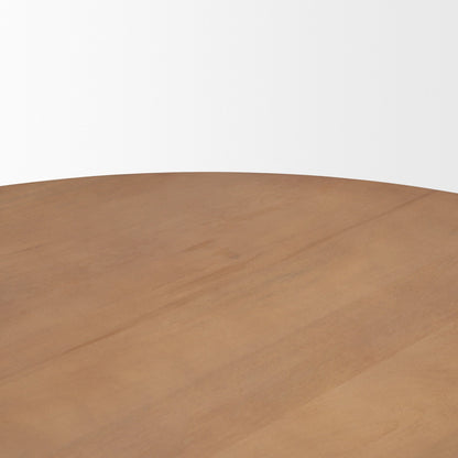 Jovani Wooden Round Dining Table-Dining Tables-Mercana-LOOMLAN