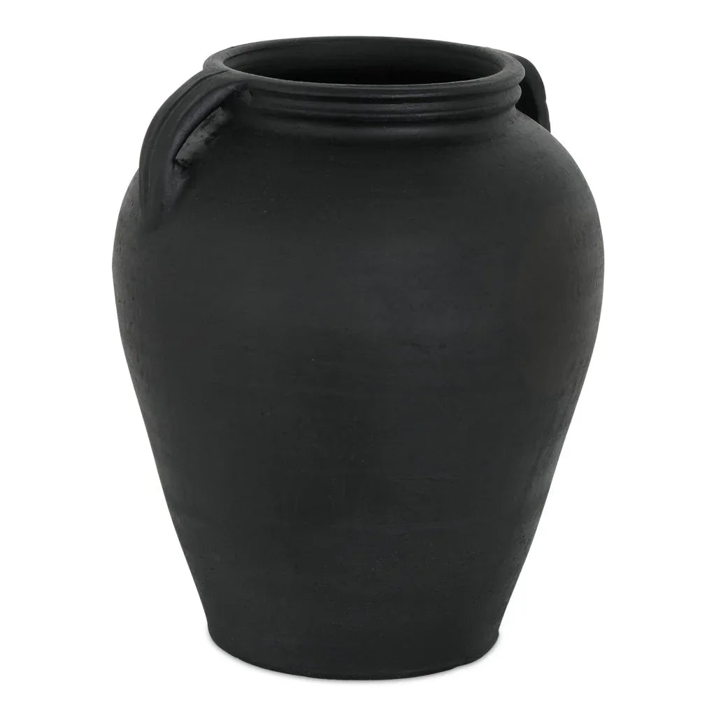 Jovi Black Terracotta Greco - Roman Design Vase - LOOMLAN - Moe's Home - Vases & Jars
