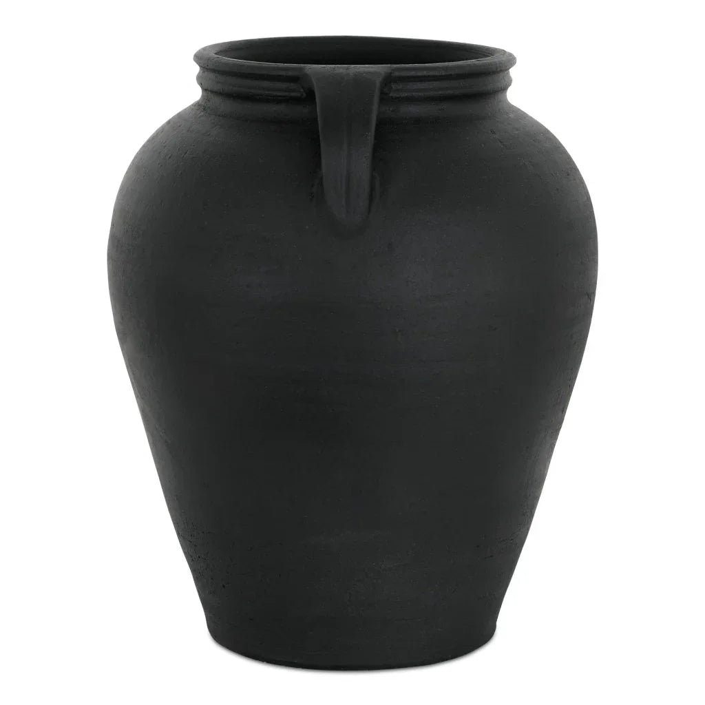 Jovi Black Terracotta Greco - Roman Design Vase - LOOMLAN - Moe's Home - Vases & Jars