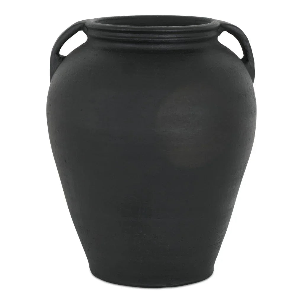 Jovi Black Terracotta Greco - Roman Design Vase - LOOMLAN - Moe's Home - Vases & Jars
