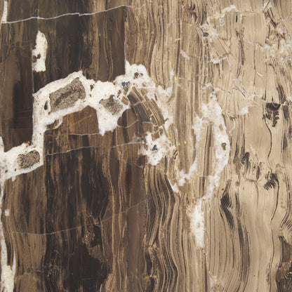 Jovia Cappuccino Marble Top Round Coffee Table