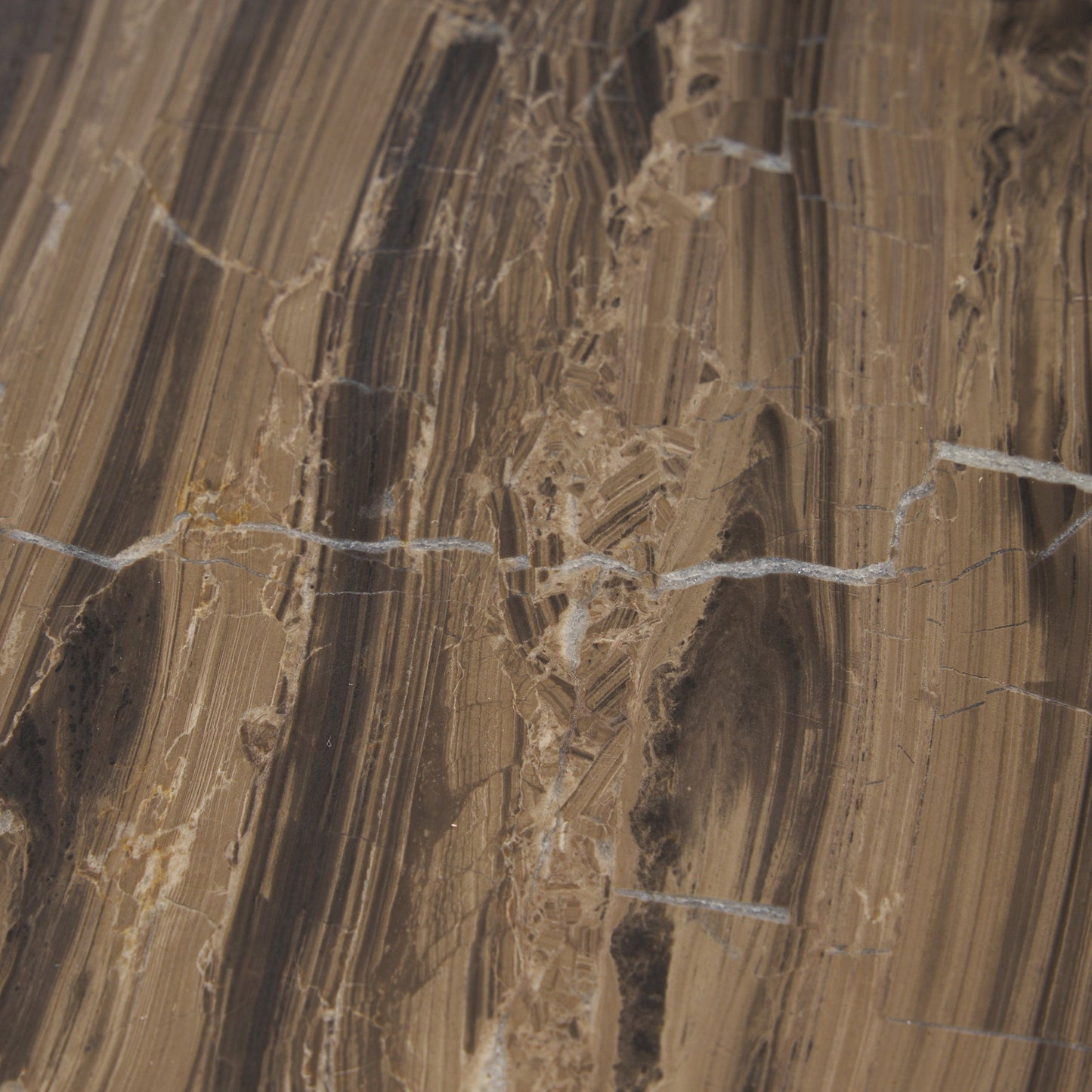 Jovia Cappuccino Marble Top Round Side Table