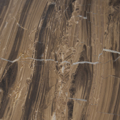 Jovia Cappuccino Marble Top Round Side Table