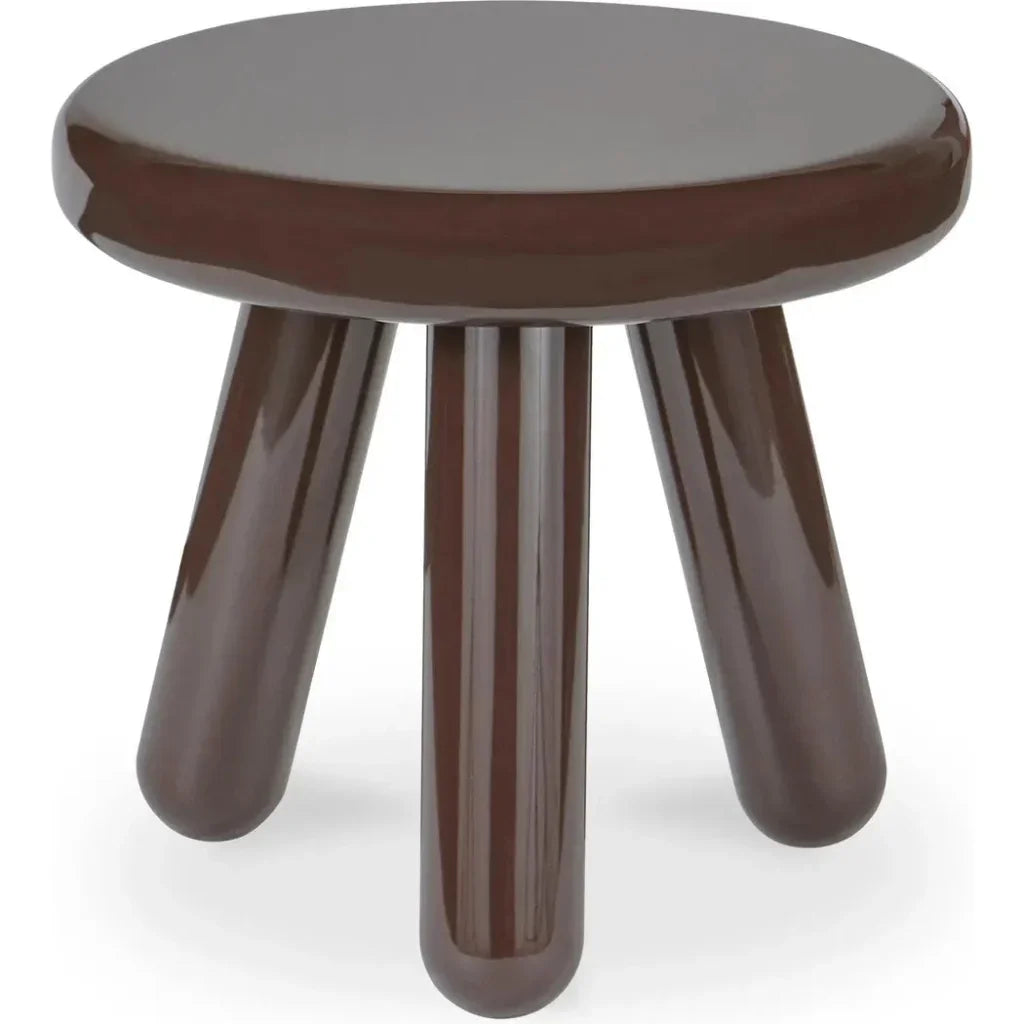 Joy Wood and Metal Round Accent Table - LOOMLAN - Moe's Home - Side Tables