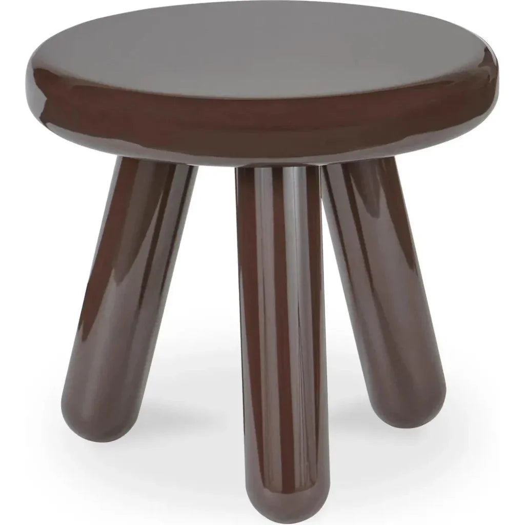 Joy Wood and Metal Round Accent Table - LOOMLAN - Moe's Home - Side Tables