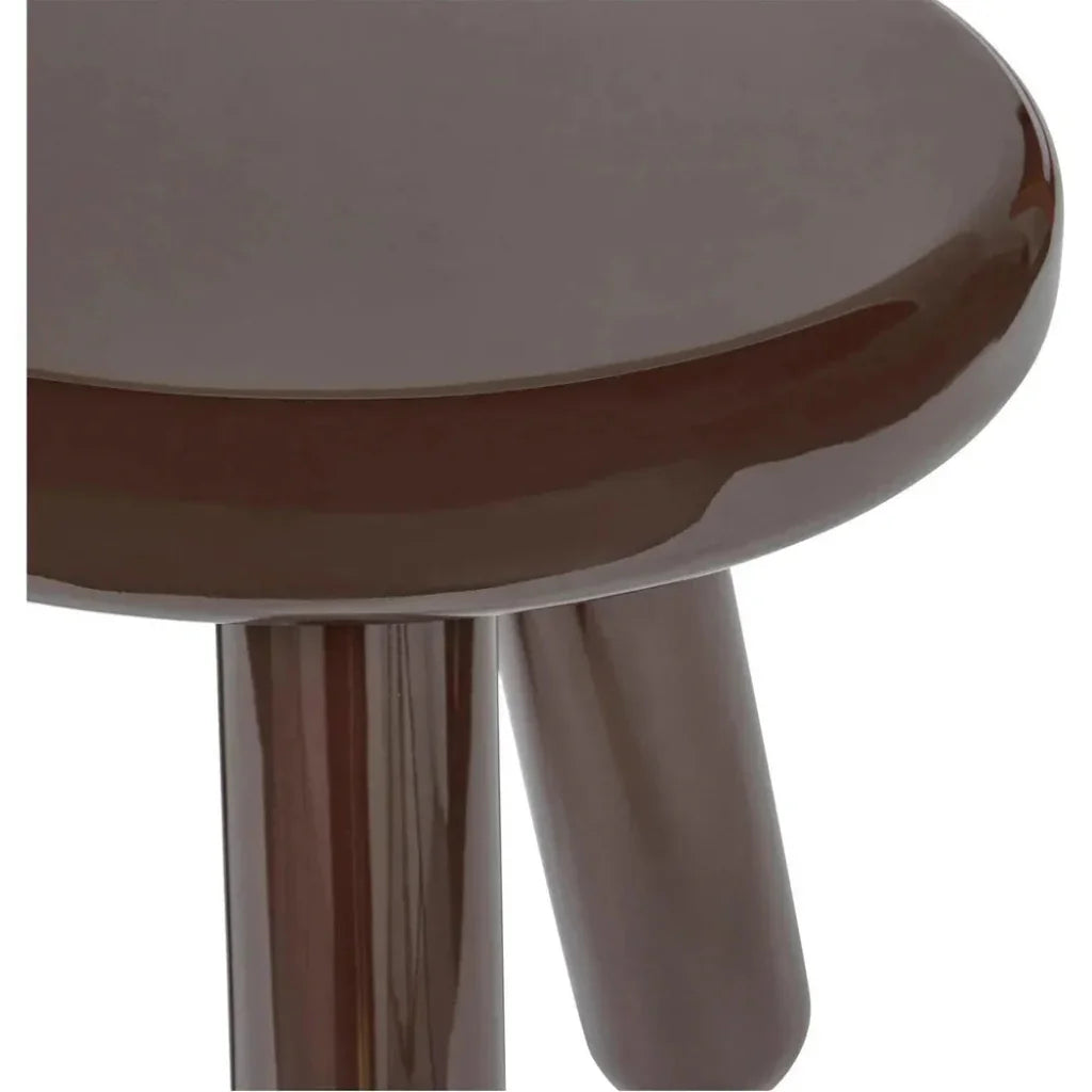 Joy Wood and Metal Round Accent Table - LOOMLAN - Moe's Home - Side Tables