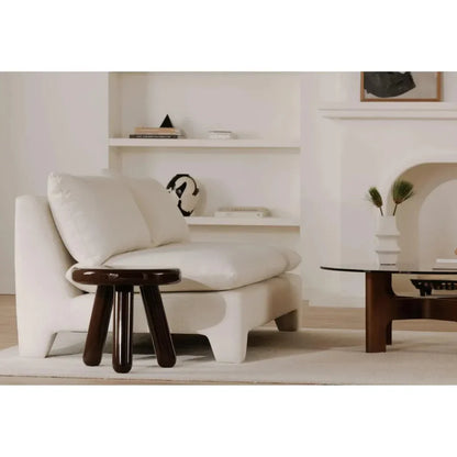 Joy Wood and Metal Round Accent Table - LOOMLAN - Moe's Home - Side Tables