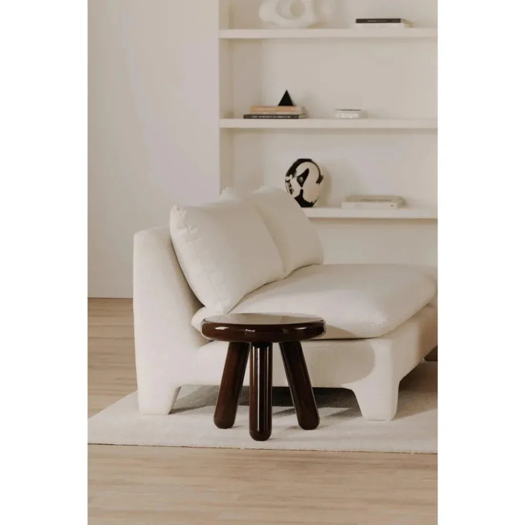 Joy Wood and Metal Round Accent Table - LOOMLAN - Moe's Home - Side Tables