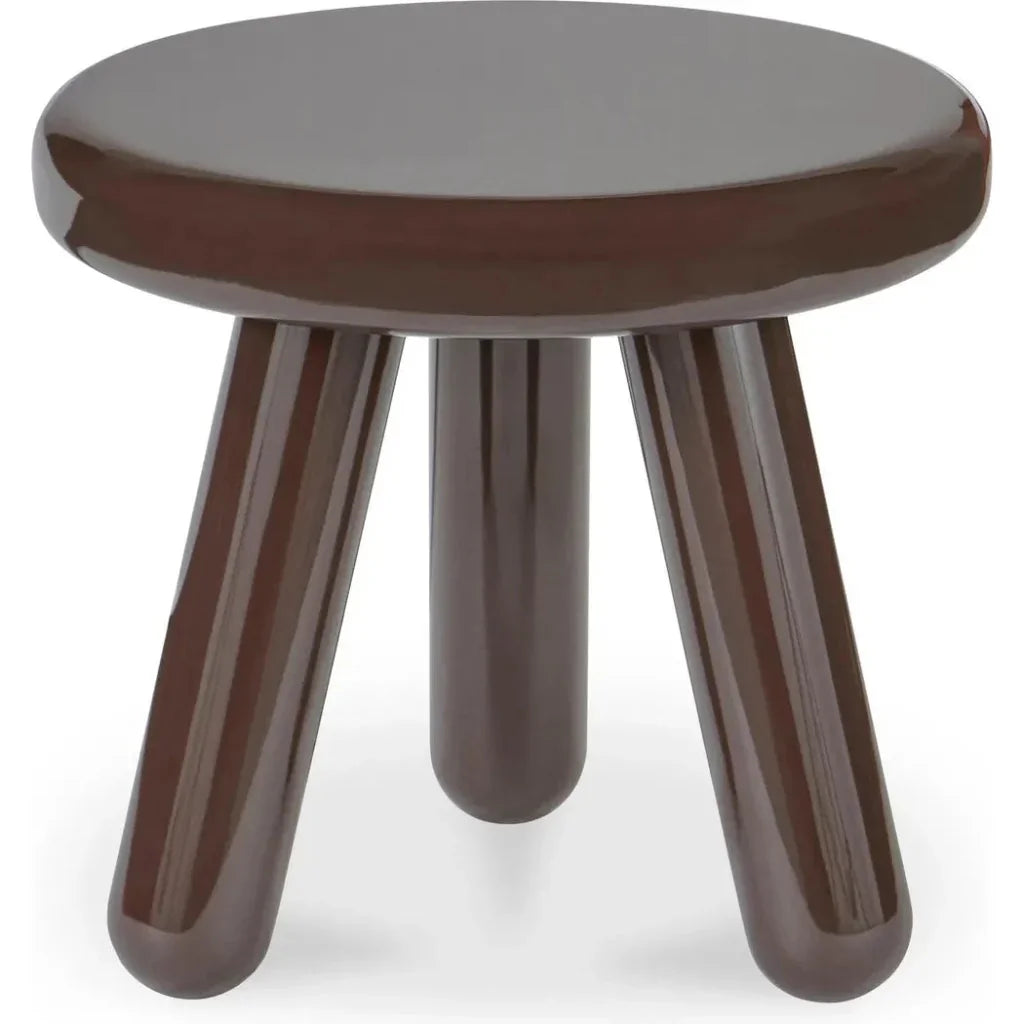 Joy Wood and Metal Round Accent Table - LOOMLAN - Moe's Home - Side Tables