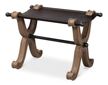 Joyner Equestrian Wood Framed Bedroom Bench - LOOMLAN - Sarreid - Bedroom Benches