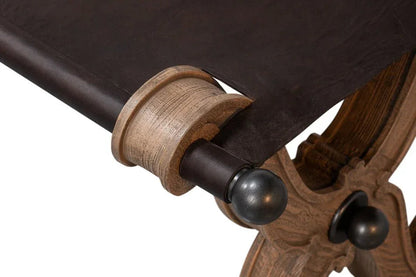 Joyner Equestrian Wood Framed Bedroom Bench - LOOMLAN - Sarreid - Bedroom Benches