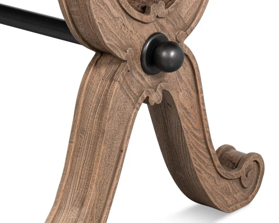 Joyner Equestrian Wood Framed Bedroom Bench - LOOMLAN - Sarreid - Bedroom Benches