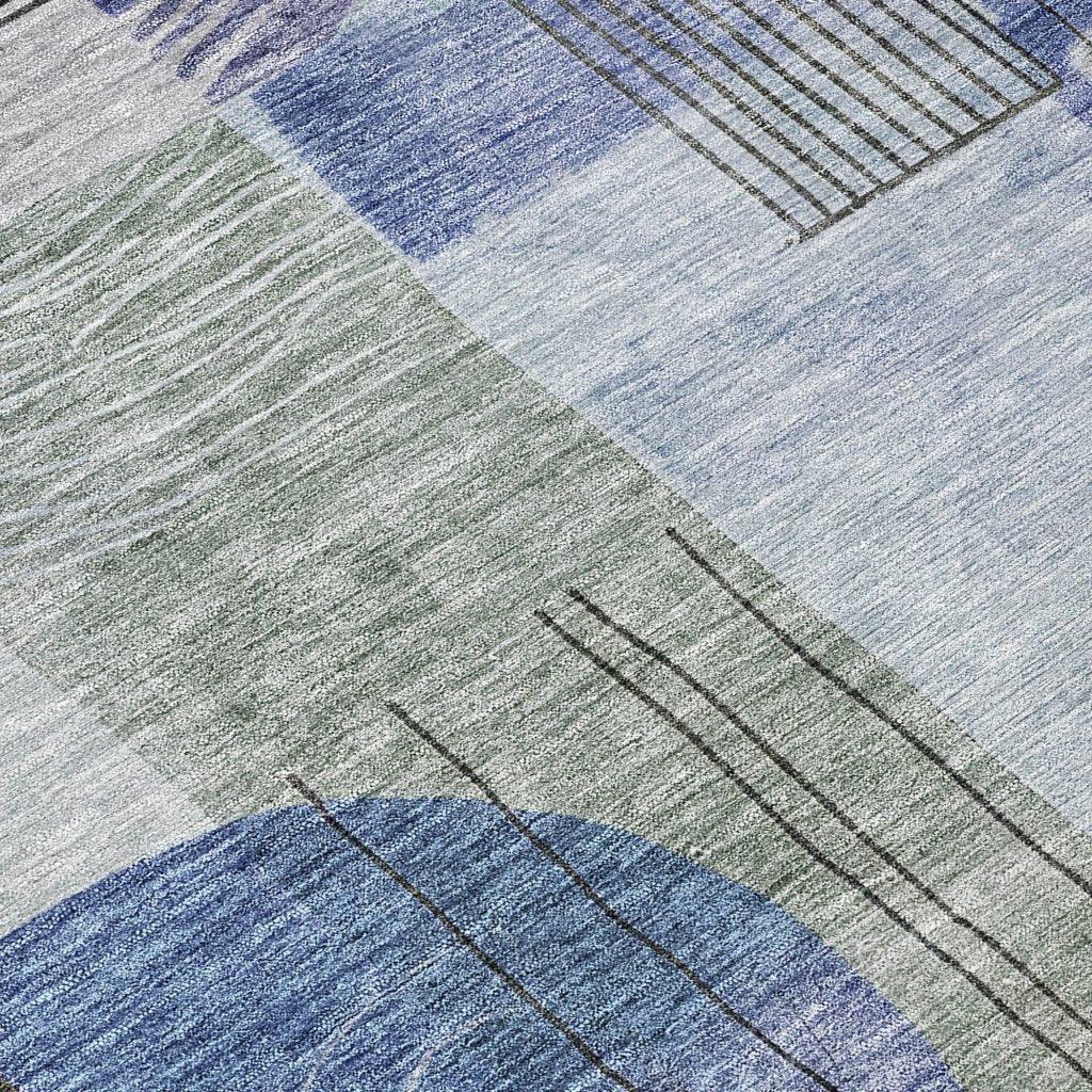 Jude Blue Washable Indoor-Outdoor Rug-Outdoor Rugs-LOOMLAN Rugs-LOOMLAN