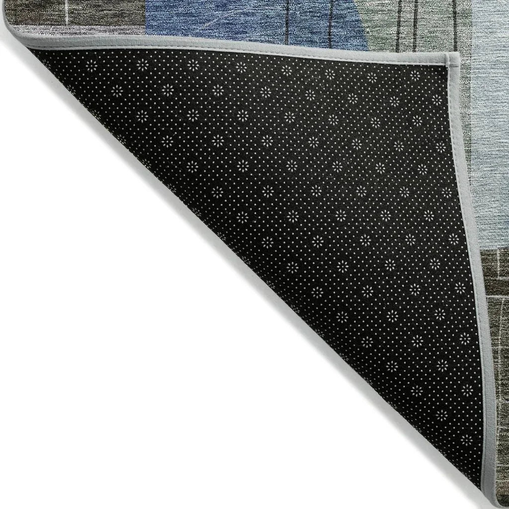 Jude Blue Washable Indoor-Outdoor Rug-Outdoor Rugs-LOOMLAN Rugs-LOOMLAN