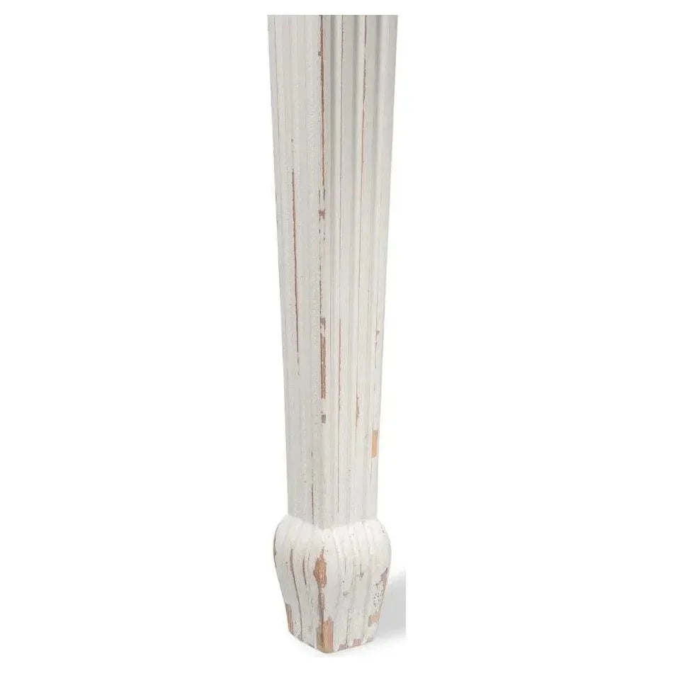 Jude Bungalow Pine White Rectangular Side Table - LOOMLAN - Sarreid - Side Tables